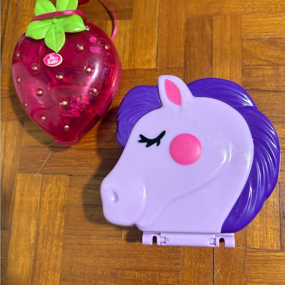 Polly Pocket Horse and Strawberry Playsets